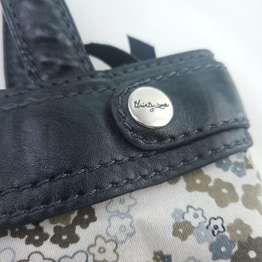 Thirty One Womens White Floral Inner Pockets Double Handles Shoulder Bag - Picture 5 of 11